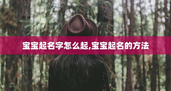 宝宝起名字怎么起,宝宝起名的方法