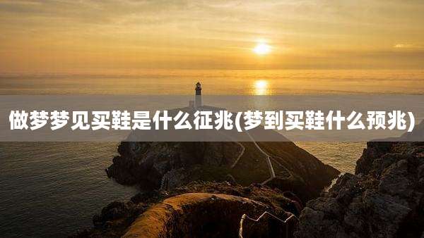 做梦梦见买鞋是什么征兆(梦到买鞋什么预兆)
