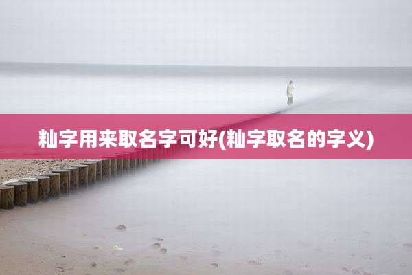 籼字用来取名字可好(籼字取名的字义)