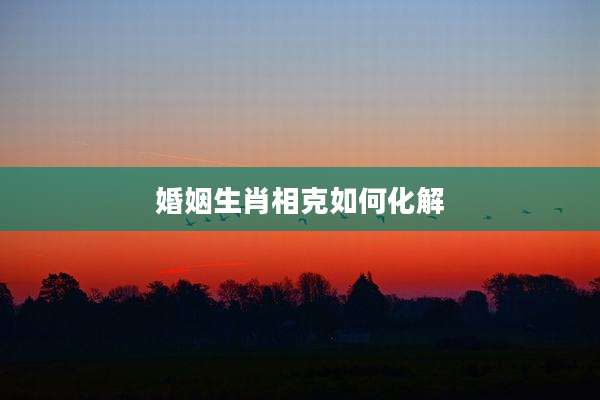 婚姻生肖相克如何化解