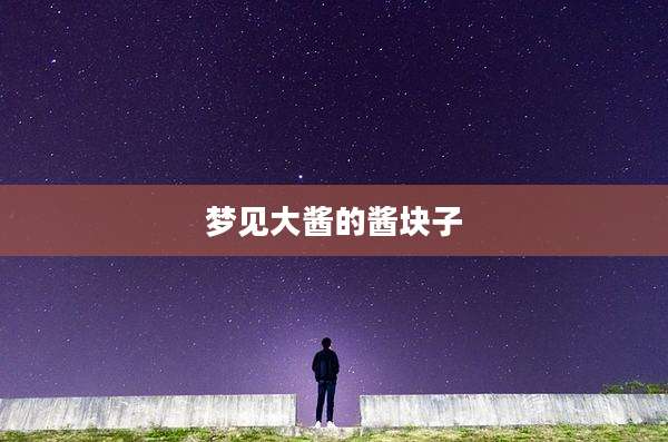 梦见大酱的酱块子