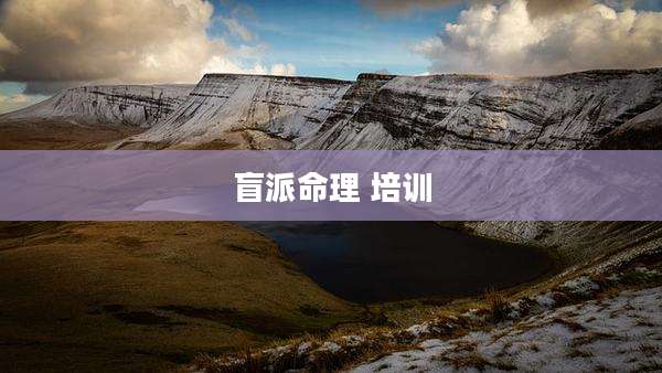 盲派命理 培训