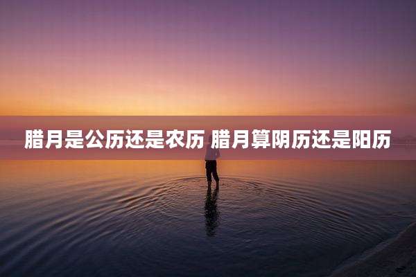 腊月是公历还是农历 腊月算阴历还是阳历