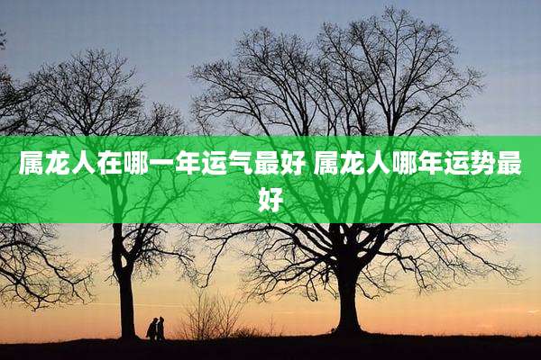 属龙人在哪一年运气最好 属龙人哪年运势最好