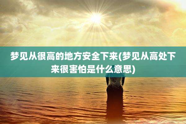 梦见从很高的地方安全下来(梦见从高处下来很害怕是什么意思)