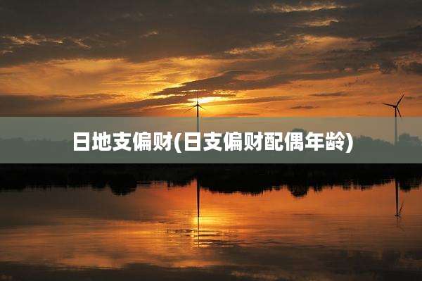 日地支偏财(日支偏财配偶年龄)