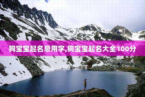狗宝宝起名忌用字,狗宝宝起名大全100分