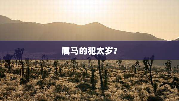 属马的犯太岁?