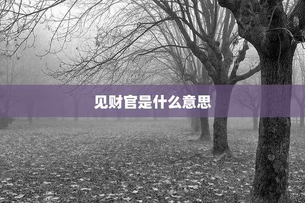 见财官是什么意思