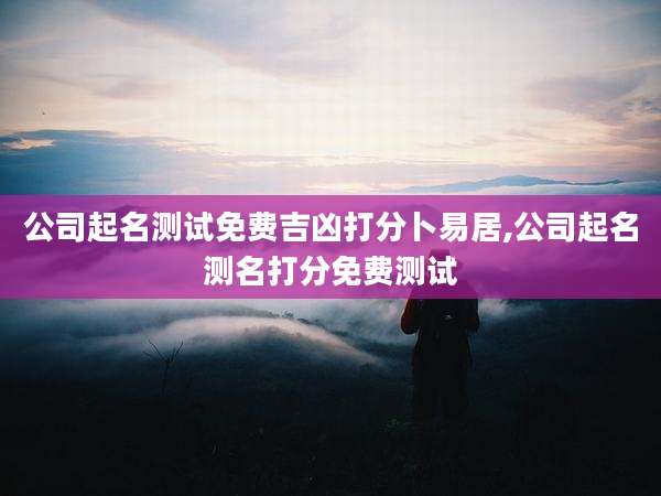 公司起名测试免费吉凶打分卜易居,公司起名测名打分免费测试