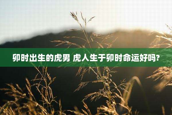 卯时出生的虎男 虎人生于卯时命运好吗?