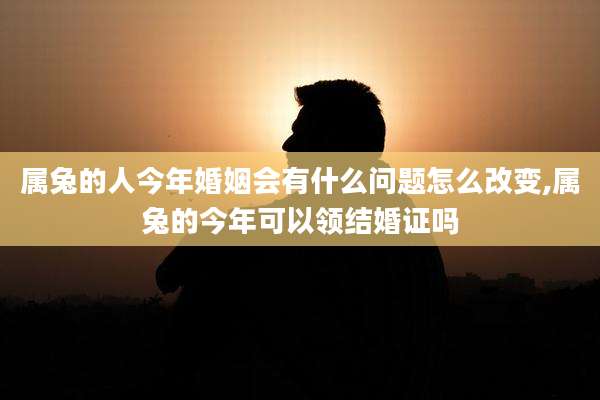 属兔的人今年婚姻会有什么问题怎么改变,属兔的今年可以领结婚证吗