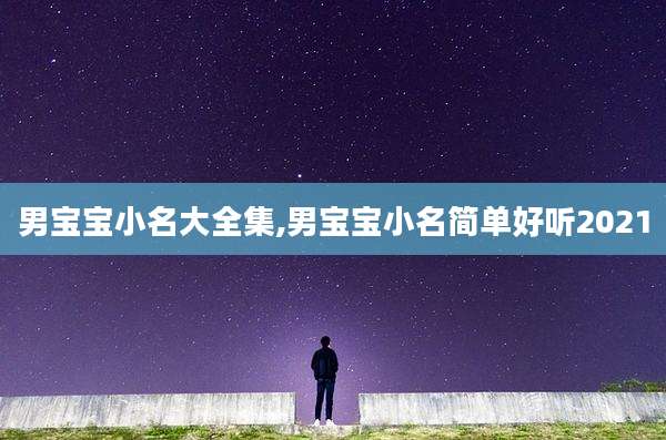 男宝宝小名大全集,男宝宝小名简单好听2021