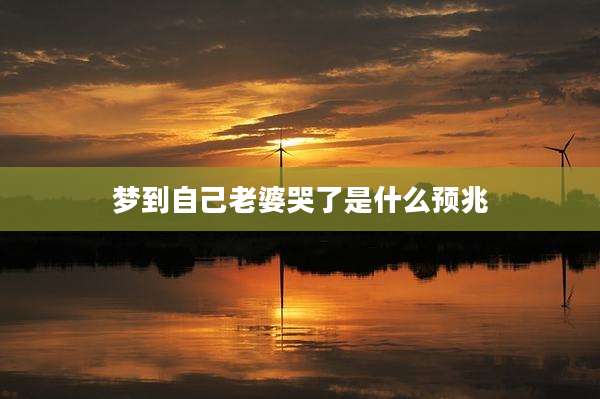 梦到自己老婆哭了是什么预兆