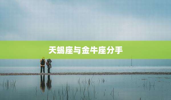 天蝎座与金牛座分手