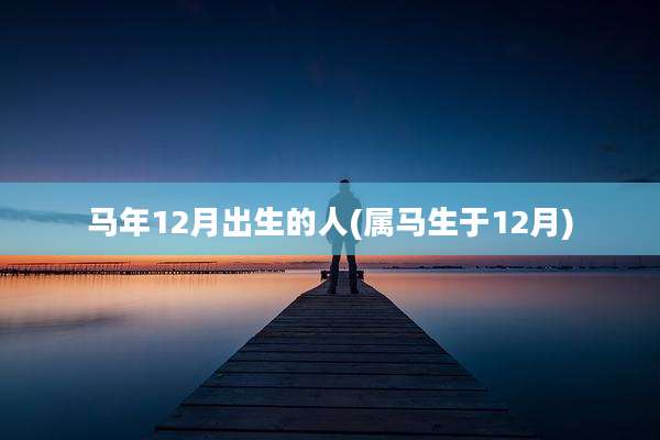 马年12月出生的人(属马生于12月)