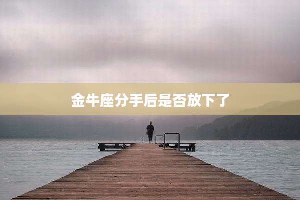 金牛座分手后是否放下了