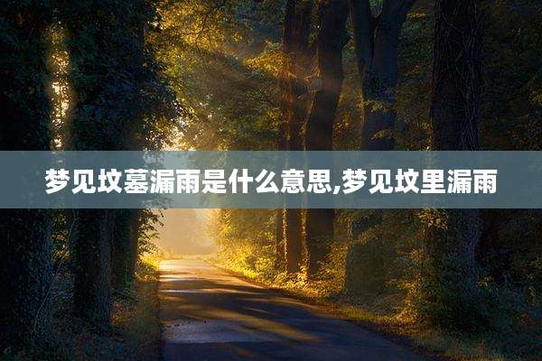 梦见坟墓漏雨是什么意思,梦见坟里漏雨