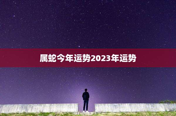 属蛇今年运势2023年运势
