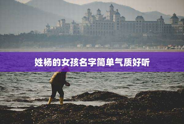 姓杨的女孩名字简单气质好听