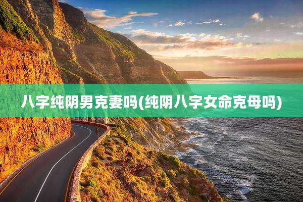 八字纯阴男克妻吗(纯阴八字女命克母吗)