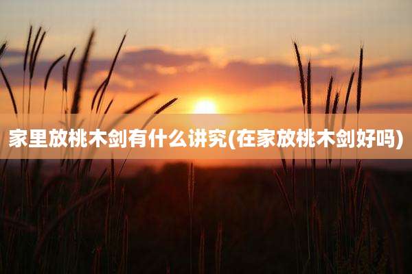 家里放桃木剑有什么讲究(在家放桃木剑好吗)