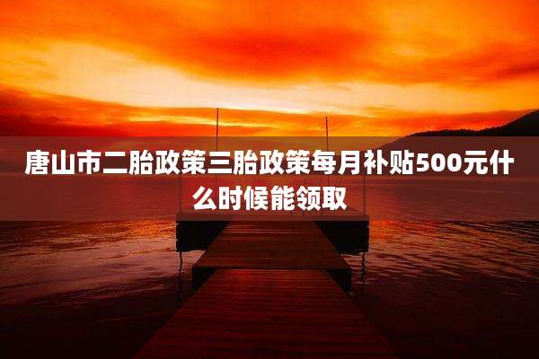 唐山市二胎政策三胎政策每月补贴500元什么时候能领取