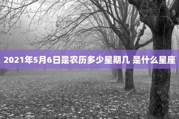 2021年5月6日是农历多少星期几 是什么星座