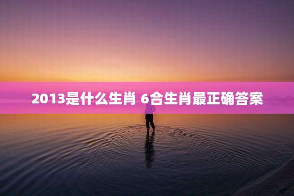 2013是什么生肖 6合生肖最正确答案