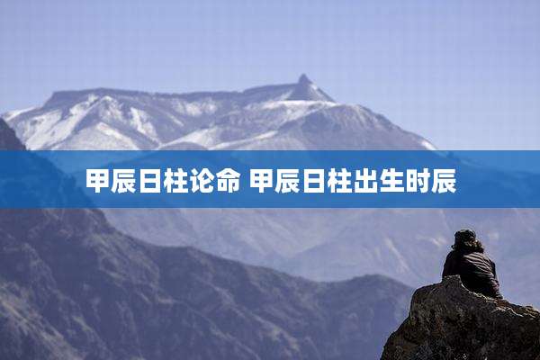 甲辰日柱论命 甲辰日柱出生时辰