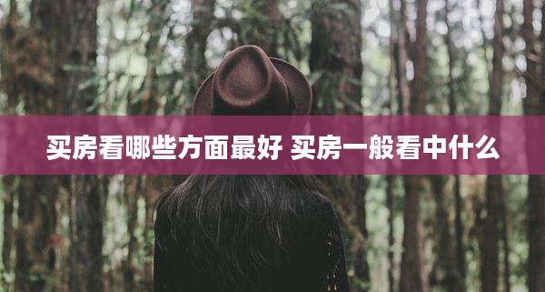 买房看哪些方面最好 买房一般看中什么