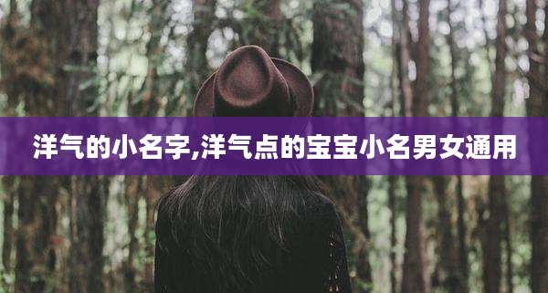 洋气的小名字,洋气点的宝宝小名男女通用