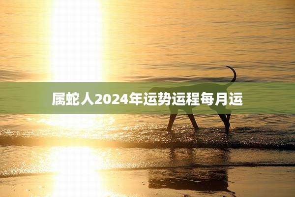 属蛇人2024年运势运程每月运
