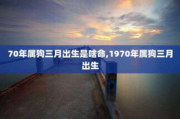 70年属狗三月出生是啥命,1970年属狗三月出生
