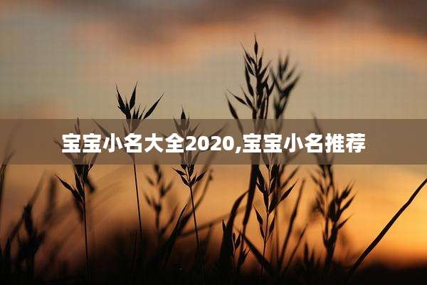 宝宝小名大全2020,宝宝小名推荐