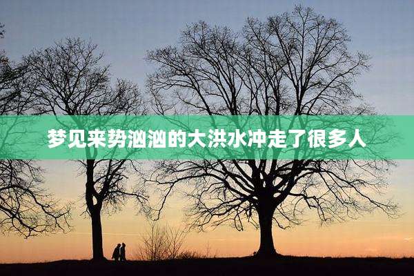 梦见来势汹汹的大洪水冲走了很多人