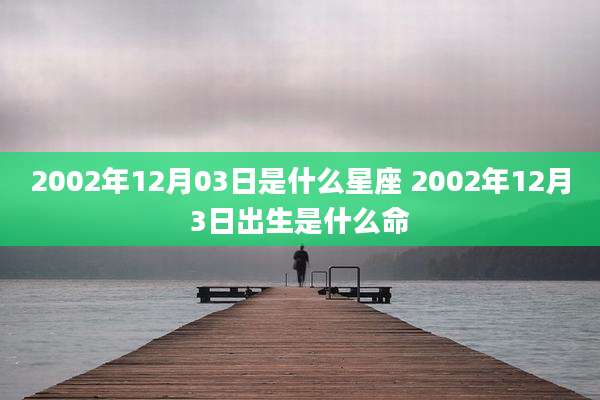2002年12月03日是什么星座 2002年12月3日出生是什么命