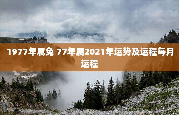 1977年属兔 77年属2021年运势及运程每月运程