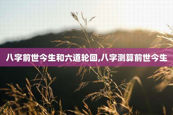 八字前世今生和六道轮回,八字测算前世今生