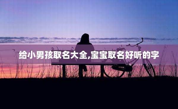 给小男孩取名大全,宝宝取名好听的字
