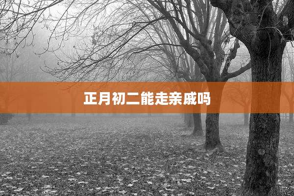正月初二能走亲戚吗