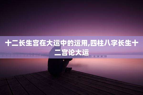 十二长生宫在大运中的运用,四柱八字长生十二宫论大运