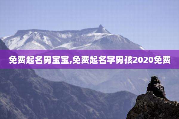 免费起名男宝宝,免费起名字男孩2020免费