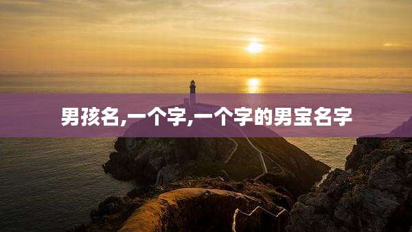 男孩名,一个字,一个字的男宝名字