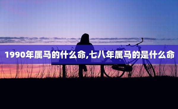 1990年属马的什么命,七八年属马的是什么命