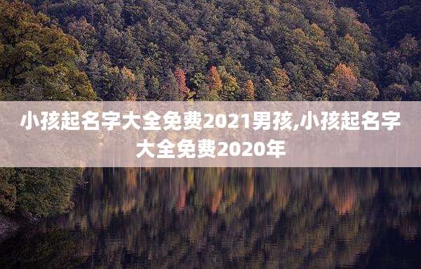 小孩起名字大全免费2021男孩,小孩起名字大全免费2020年