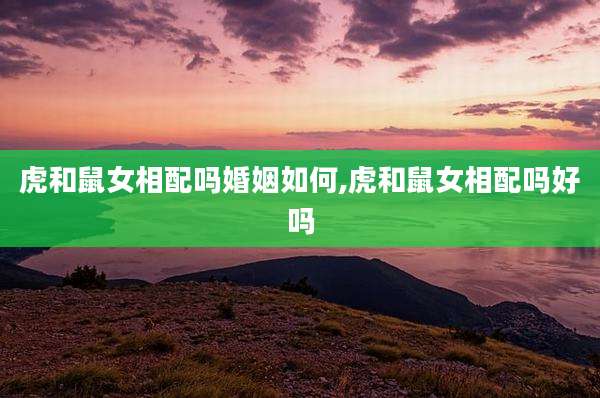 虎和鼠女相配吗婚姻如何,虎和鼠女相配吗好吗