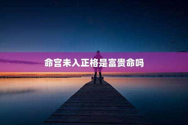 命宫未入正格是富贵命吗