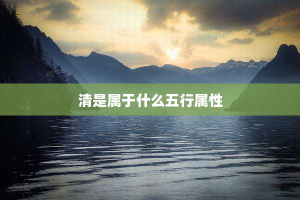 清是属于什么五行属性