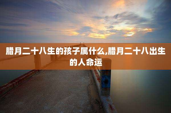 腊月二十八生的孩子属什么,腊月二十八出生的人命运